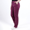 Pantaloni medicali Lotus Flex, stretch, cu elastic si snur, wine, CVC-SP2 M
