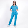 Costum medical Lotus Flex, stretch, albastru deschis, CVC-NP1 CVC-SP2 XS