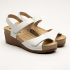 Sandale Leon 1041, din piele, de vara, alb 38