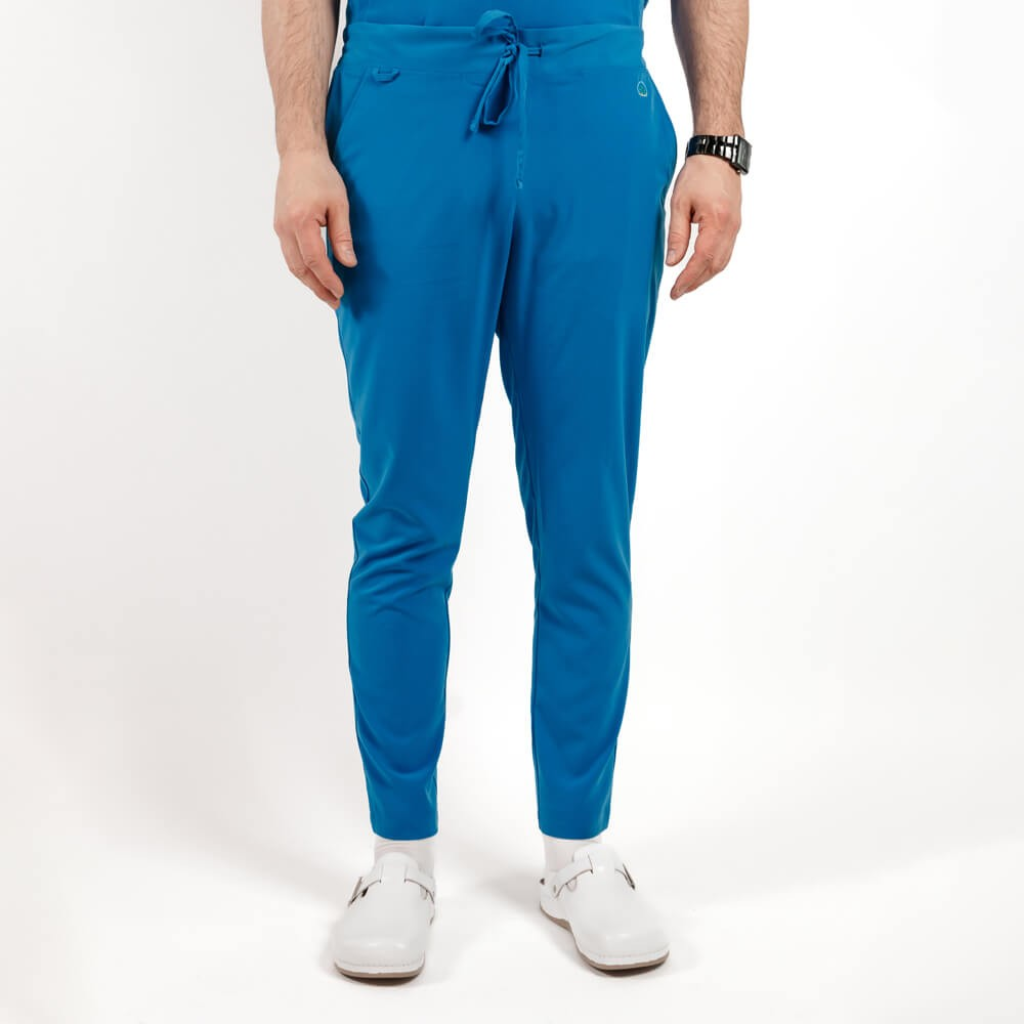 Pantaloni medicali Lotus Flex, stretch, cu snur, albastru royal, TS-SP9 M