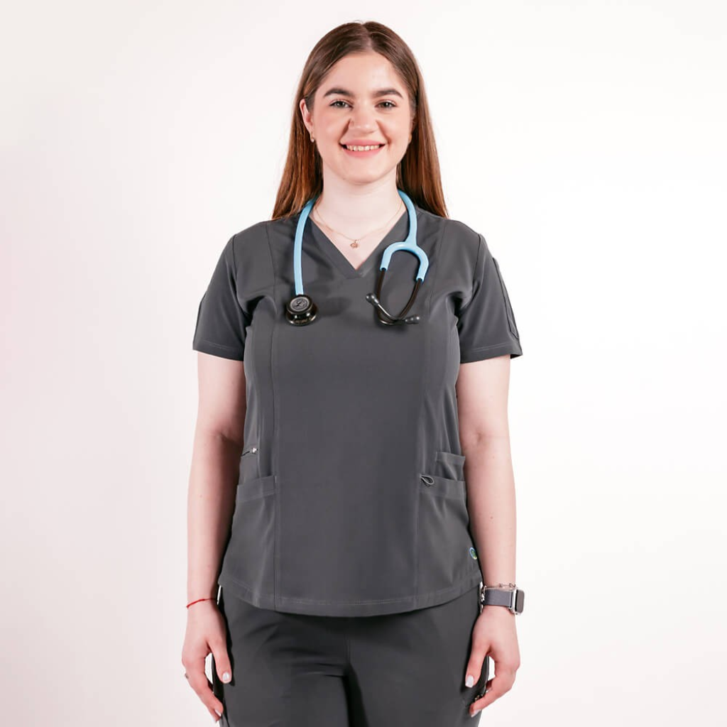 Bluza medicala Lotus Flex, stretch, gri, TS-NP7 2XL