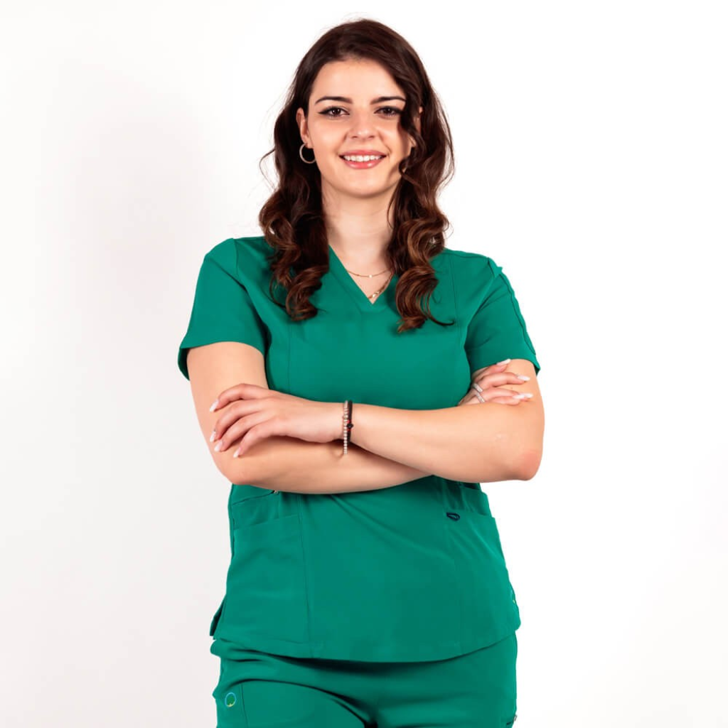 Bluza medicala Lotus Flex, stretch, turcoaz teal, TS-NP7 S