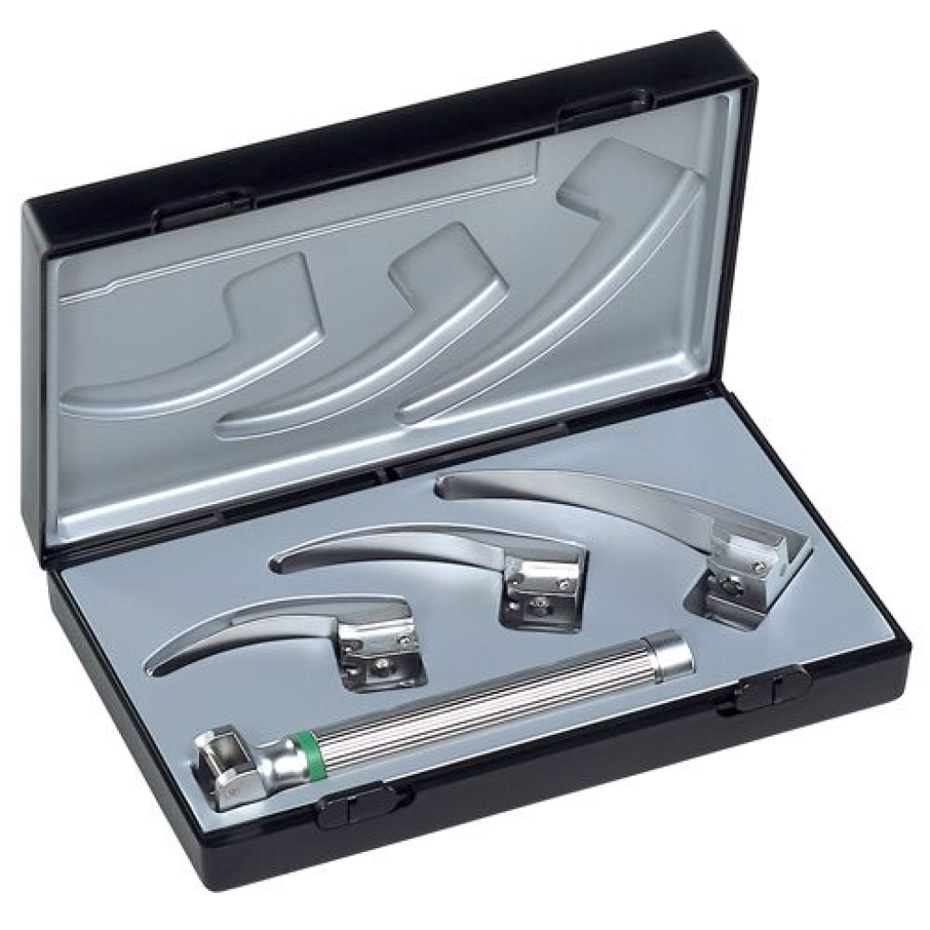Laringoscop Riester Macintosh ri-integral baby XL 2.5V cu maner AA si lame (0-1-2) 8050