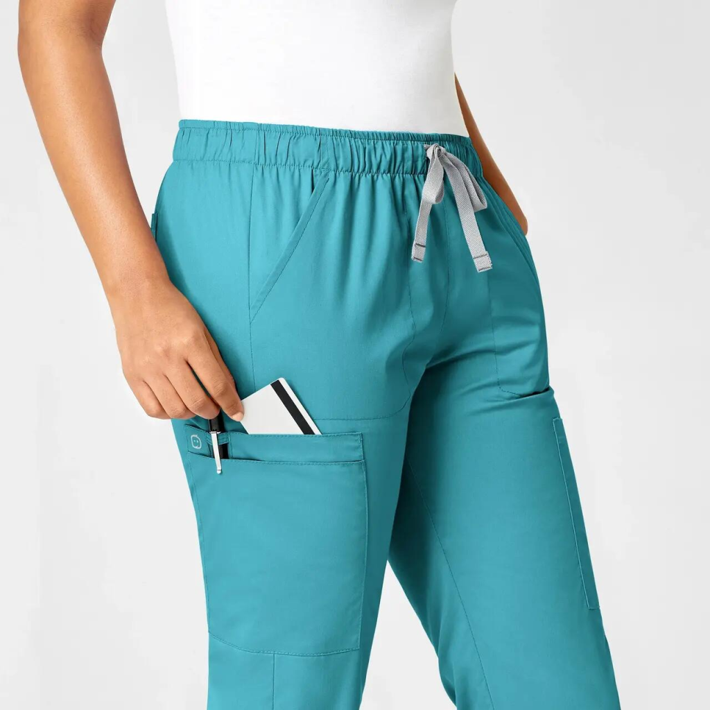Pantaloni uniforma medicala, WonderWork, 505-TEAL